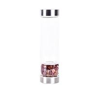 550 Ml Bottiglia Di Acqua Di Cristallo Naturale Bottiglia Gemma Riutilizzabile Con Il Centro Di Pietre Preziose Per Creare Acqua Di Gemma Per L'energia Di Guarigione Del Punto Di Cristallo Di Quarzo