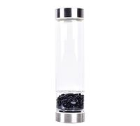 550 Ml Bottiglia Di Acqua Di Cristallo Naturale Bottiglia Gemma Riutilizzabile Con Il Centro Di Pietre Preziose Per Creare Acqua Di Gemma Per L'energia Di Guarigione Del Punto Di Cristallo Di Quarzo