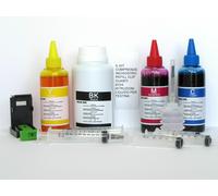 550 ml inchiostro per canon Mg 2550 250 ml nero 3 x100 ml colore + refill