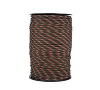 550 Paracord Riflettente, 100 m / 328,1 Piedi Cavo per Paracadute Resistente allo Strappo 4 mm Tipo 550 Paracord per Paracadute Cavo a 9 Fili(Camuffamento della Giungla)