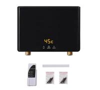5500 W Mini scaldabagno istantaneo elettrico, scaldabagno senza serbatoio con display a cristalli liquidi, telecomando, 28-55 ℃ per cucina, bagno