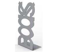 55001 Q.TA' 10 FERMALIBRO IN ACCIAIO BOOKS ARGENTO