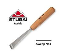 550110 STUBAI 10mm No1 Scopa Dritto Piatto Legno Intaglio Strumento Sgorbia