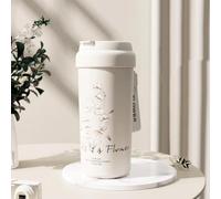 550Ml tazza thermol 316 in acciaio inossidabile/fodera in ceramica, copertura di rimbalzo separazione del tè, design nascosto della bevanda della paglia doppia, tazza portatile dell'automobile con la