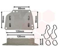 Van Wezel Autoparts Radiatore olio / Scambiatore per Alfa MiTo 1.3 JTDM, Fiat 500X dal 2007