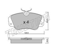 554.0 TRUSTING Kit pastiglie freno, Freno a disco per ,OPEL,VAUXHALL