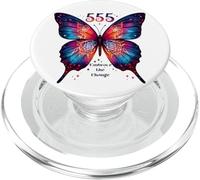 555 Angelo Numero Abbraccia il Cambiamento Farfalla Spirituale PopSockets PopGrip per MagSafe