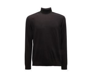 5562AZ DOLCEVITA UOMO SELECTED MAN COTTON ROLL NECK SWEATER BLACK