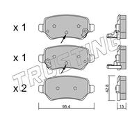 558.2 TRUSTING Kit pastiglie freno, Freno a disco per KIA