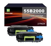 55B2000 Cartuccia Toner Compatibile For MS431 MS431dn MS431dw MX431adn | Cartuccia toner sostitutiva 55B2000 for Lexmark MX432adwe MS331dn MX331adn, con chip, 3000 pagine(2 PACK)