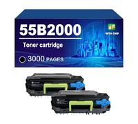 55B2000 Cartuccia Toner Compatibile Per Lexmark MS431dn MS431dw MX431adn MX432adwe MS331dn MX331adn Stampante, Resa Fino A 3000 Pagine,Black-2 pack