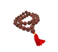 55Carat 5 Mukhi Rudraksha Jaap Mala Originale con Certificato di Laboratorio (20 mm) 32+1 Perle perfette per Pooja, astrologia, Protezione, Meditazione e Benessere Spirituale per Uomini, Donne,