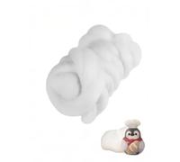 55g Lana Per Infeltrire E Filatura, Kit Lana Cardata Per Infeltrimento Ad Ago Filatura A Mano Di Materiali Artigianali Per Lavori Di Cucito, Lavori Manuali (62-bianco)