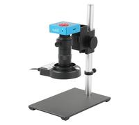 55MP 4K 1080P USB Video microscopio industriale fotocamera 100X 130X C Mount Lens telecomando for l'acquisizione di immagini digitali Per riparazione e saldatura(100X Set)