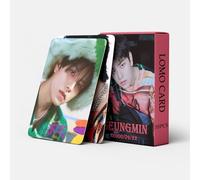55pcs Stray Kids Photocard ATE Cards Nuovo Album Cards SKZ BangChan/Felix/ChangBin/HyunJin/Han/Lee Know/I.N Mini Merch Photo Cards StrayKids Poster Cards per fan (Seungmin)