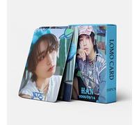 55pcs Stray Kids Photocard ATE Cards Nuovo Album Cards SKZ BangChan/Felix/ChangBin/HyunJin/Han/Lee Know/I.N Mini Merch Photo Cards StrayKids Poster Cards per fan (HAN)