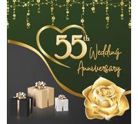 55th Wedding Anniversary Guest Book: Wish Book to collect congratulations, wishes and advices from guests for the couple celebrating their wedding anniversaryjubilee