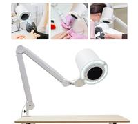 55W Collettore di polveri per unghie professionale Detergente per polvere per unghie da tavolo Dimmerabile LED Luce per manicure Estrattore di polveri Supporto per morsetto BIANCO