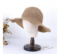 56-58cm Estivi Spiaggia Coreana Moda Paglia Tessitura Secchio Cappello Per Nuovo