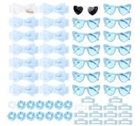 56 accessori per addio al nubilato, proposte di damigella d'onore, regali tra cui occhiali da sole a forma di cuore, fermagli per capelli, elastici per capelli, per bomboniere di nozze, 2 colori