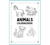 56 Animals Coloring Book: With five themes - wildlife, sealife, bugs, farm animals and fyling animals