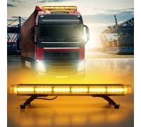 56 LED Luce Ambra Barra Faro Emergenza Recupero 760MM 76.2cm Van Camion Emark