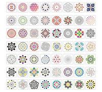 56 pezzi Mandala Stencils, 9x9cm Stencil riutilizzabili per la Pittura Mandala Punteggiatura Stencil Artigianato Disegni Modelli per Rocce Legno Tela Tessuto Progetti d'Arte