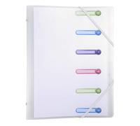 56177E Exacompta Classificatore 3 lembi 6 divisori PPL Chromaline bianco