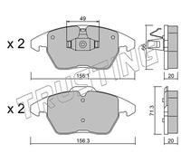 564.2 TRUSTING Kit pastiglie freno, Freno a disco per AUDI,SKODA,VW,VW (SVW)