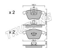 565.3 TRUSTING Kit pastiglie freno, Freno a disco per FORD,MAZDA,OPEL,SAAB,VAUXH
