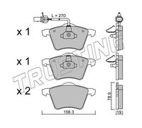 566.0 TRUSTING Kit pastiglie freno, Freno a disco per FORD,SEAT,VW