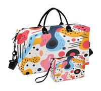 -566 - Borsa da viaggio colorata per palestra, yoga, borse da viaggio per uomo e donna, Musica Astratto Colore, Taglia unica, Borsone da viaggio