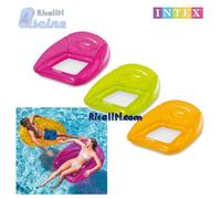 56802 POLTRONA GONFIABILE PISCINA MARE TRASPARENT LOUNGE INTEX CM 104X102