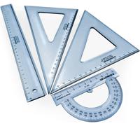 569-22 Mars - Set Di Geometria, Trasparente, 4 Pezzi
