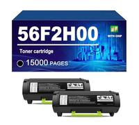 56F2H00 Cartuccia Di Toner Compatibile Per Lexmark MS321dn MX321adw MX321adn MS421dn MS421dw MX421ade MS521dn MX521ade MX521de MX522adhe MS621dn MS622de MX622adhe MX622ade,Black-2 PACK