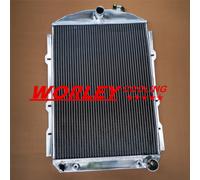 56mm Aluminum Radiator FOR Chevy Hot/Street Rod 350 V8 W/Tranny Cooler AT 1938