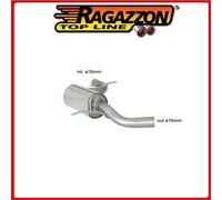 57.0074.00#1 VOLKSWAGEN GOLF MK6 CENTRALE INOX - LINEA MAGGIORATA DIAM. 76 MM R