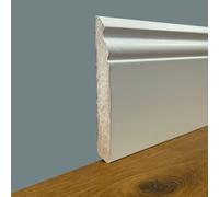 57,6ml di BATTISCOPA ZOCCOLINO DUCALE in FIBRA DI LEGNO COMPATTA 120X15 BIANCO ral 9010