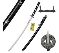 57 SPECIAL REPLICAS Katana in Legno di Bambù 103 cm - Spada Decorativa Artigianale con Fodero & Supporto Espositivo - Replica Giapponese per Interni, JT10318