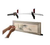 57 SPECIAL REPLICAS Porta Katana da Muro Regolabile - Supporto Catana Samurai da Parete a Vite - Espositore per Katane Giapponesi, Wakizashi, Tanto, GXWOOD-05