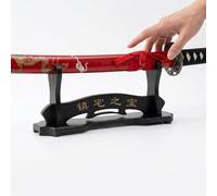 57 SPECIAL REPLICAS Porta Katana - Supporto Catana Samurai a Vite - Espositore per Katane Giapponesi, Wakizashi, Tanto con Iscrizione Asiatica, GXWOOD-04