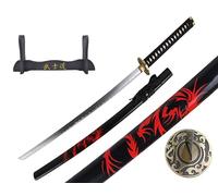 57 SPECIAL REPLICAS Spada Katana decorazione samurai - Spada Samurai spada in acciaio con fodero tema drago - Spade samurai Spada ninja - Impugnatura katana legno 4KM108-410