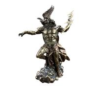 57 SPECIAL REPLICAS Statua Decorativa da Interno - Nella mitologia greca, Zeus, sovrano del cielo, con un'aquila sulla spalla - Scultura Moderna Design