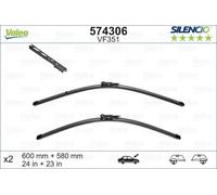 Spazzola tergicristallo VALEO Silencio Xtrm VF351, 600/580mm, Anteriore, 2 Pezzo