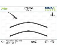 Spazzola tergicristallo VALEO Silencio Xtrm VF418, 700/650mm, Anteriore, 2 Pezzo