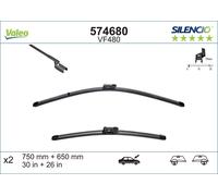 Spazzola tergicristallo VALEO Silencio Xtrm VF480, 750/650mm, Anteriore, 2 Pezzo