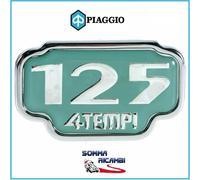 577125 TARGHETTA ""125 4TEMPI""" PIAGGIO 125 VESPA ET4 1996-2005