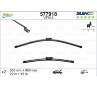Spazzola tergicristallo VALEO Silencio Xtrm VF918, 550/400mm, Anteriore, 2 Pezzo
