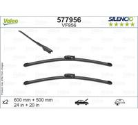 Spazzola tergicristallo VALEO Silencio 577956, 600/500mm, Anteriore, 2 Pezzo