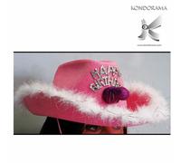 5786-1 CAPPELLO BIANCO E ROSA COWGIRL CON SCRITTA GLITTER ARGENTO HAPPY BIRTHDAY